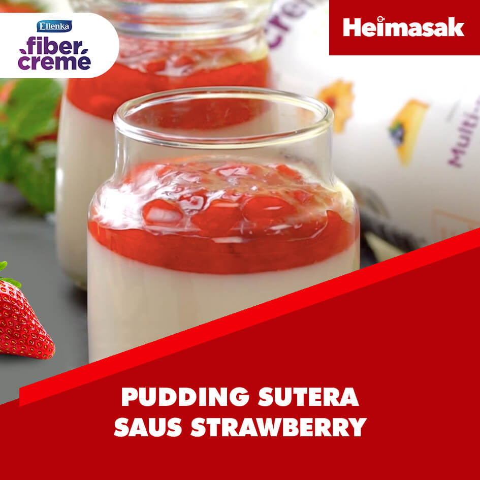 Heimasak – FiberCreme – Pudding Sutera Saus Strawberry